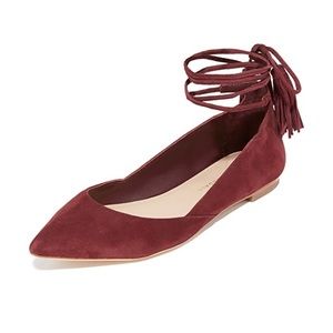 Loeffler Randall bureaux suede lace-up flat